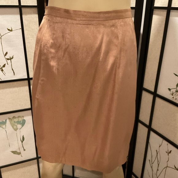 ADRIANNA Papell 100% Silk Two Pc Dress with Beaded Trim - Picture 10 of 11